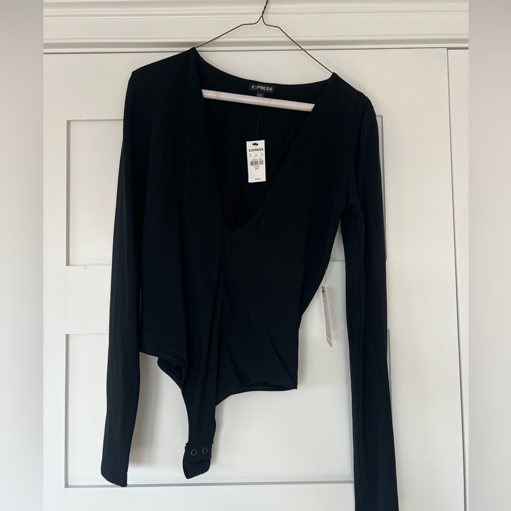 Deep v neck bodysuit